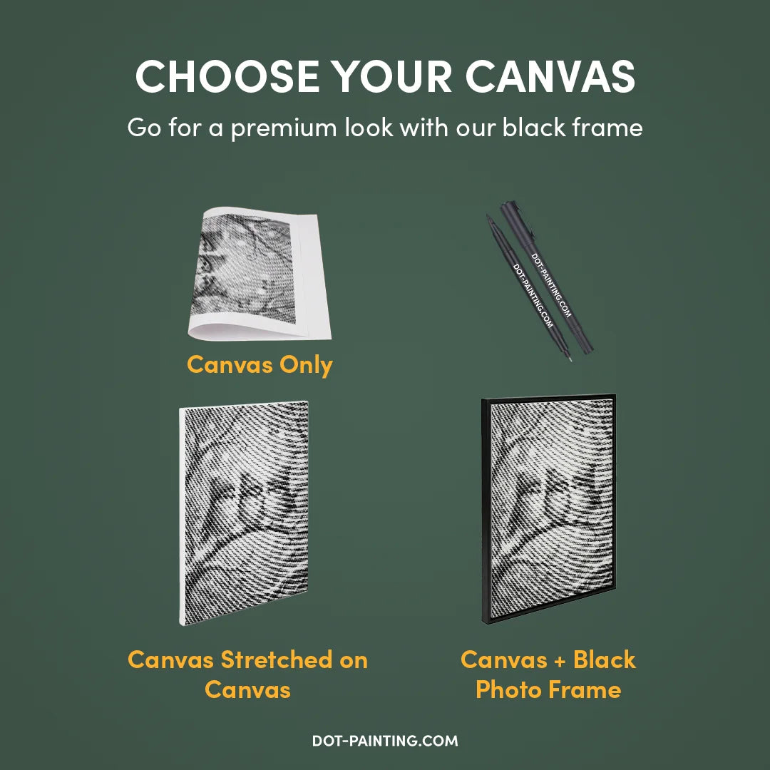 Vogels met hoeden Dot Painting