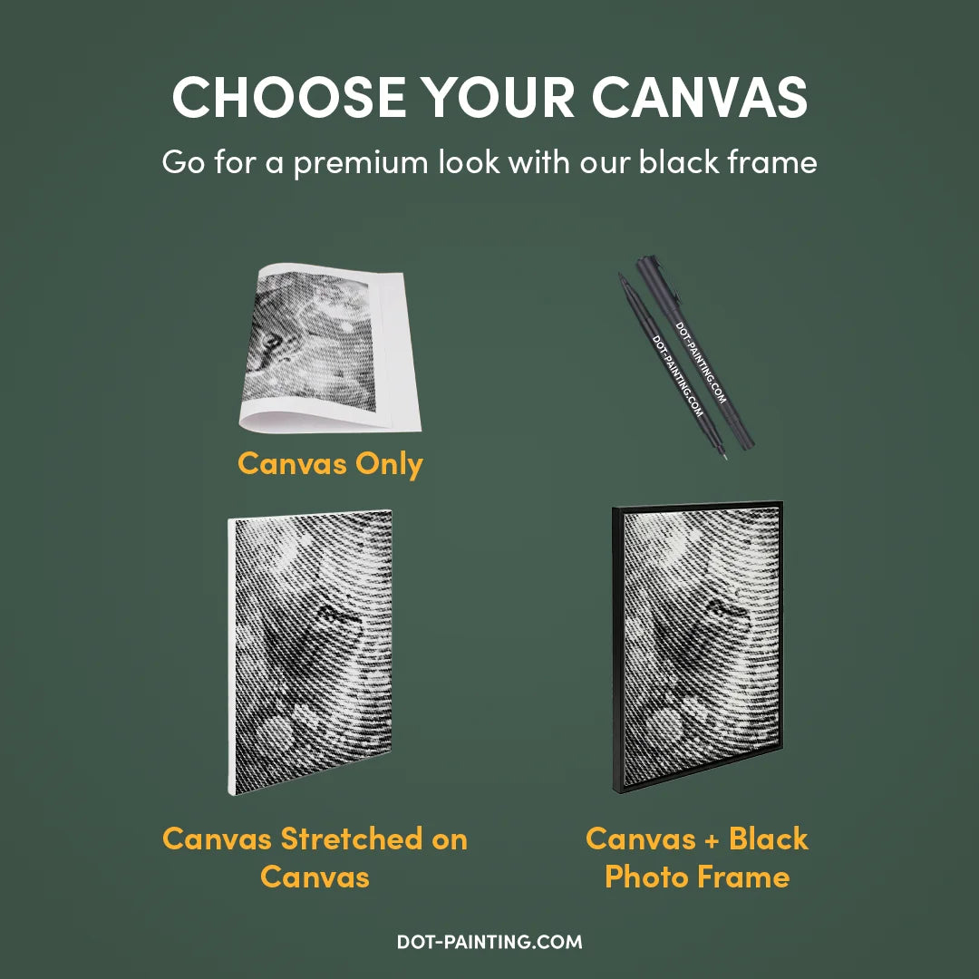 Kat met Bloemen dot painting