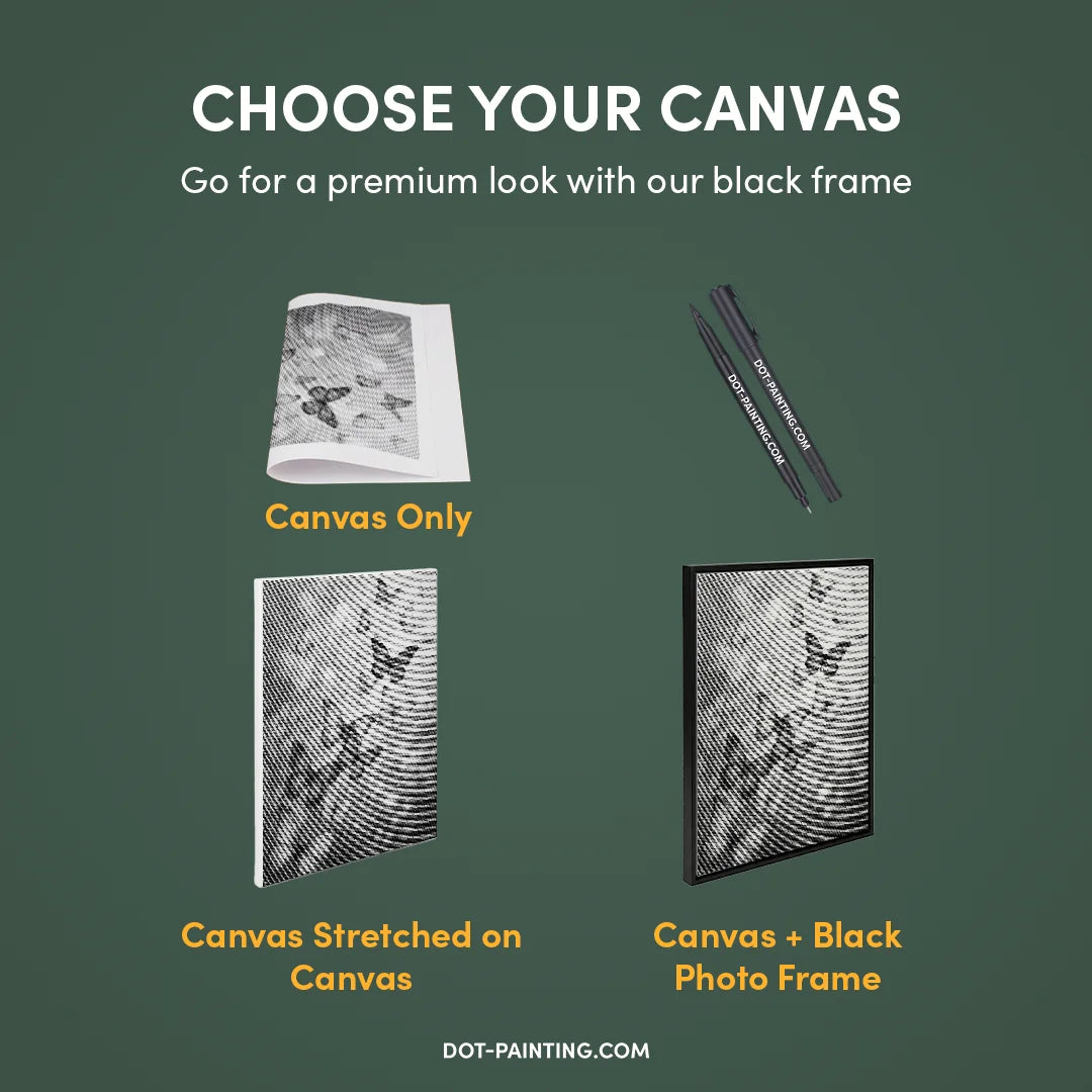 Vrouwen met een Wolf dot painting