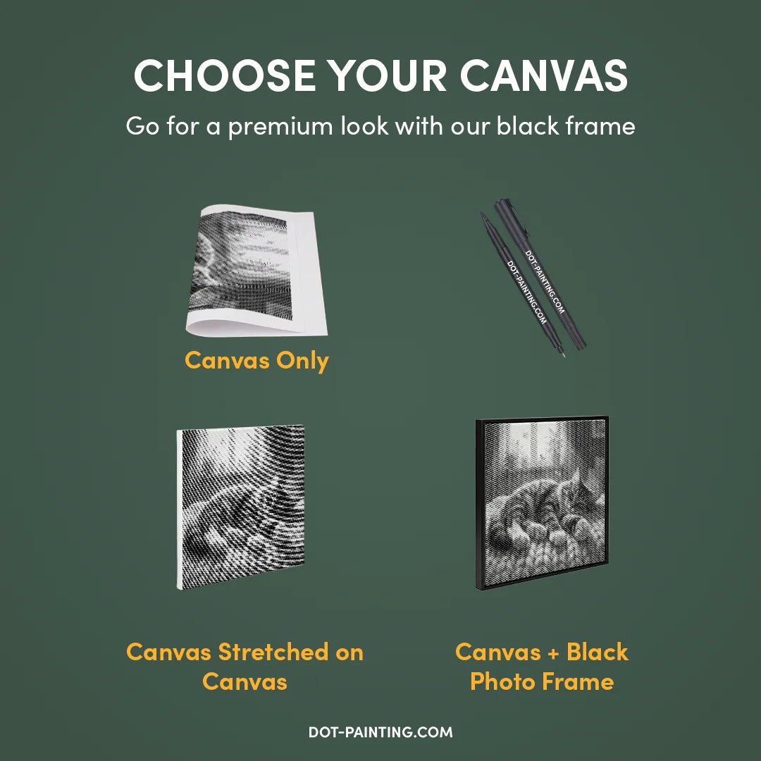 Vrouwen met een Wolf dot painting