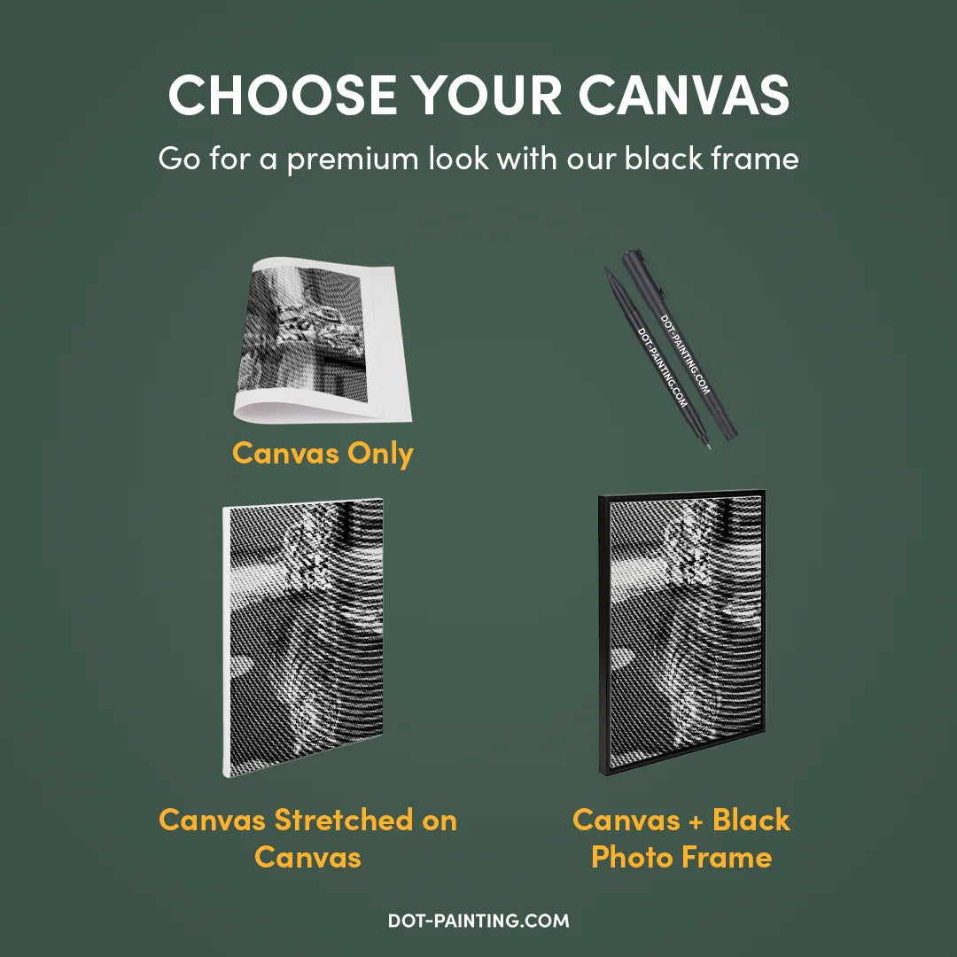 Cat With Tiger Reflection Dot Painting