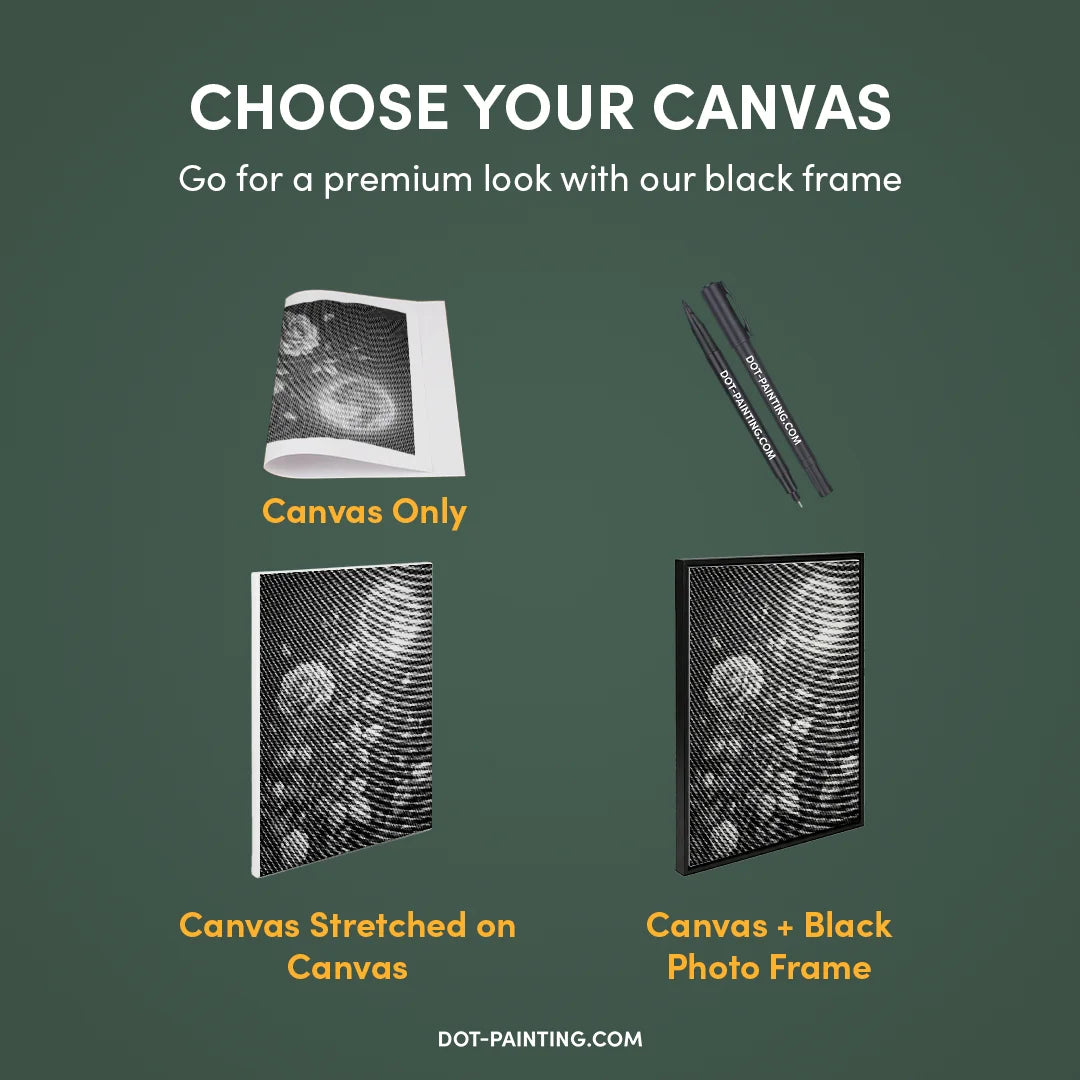 Vrouwen met een Wolf dot painting