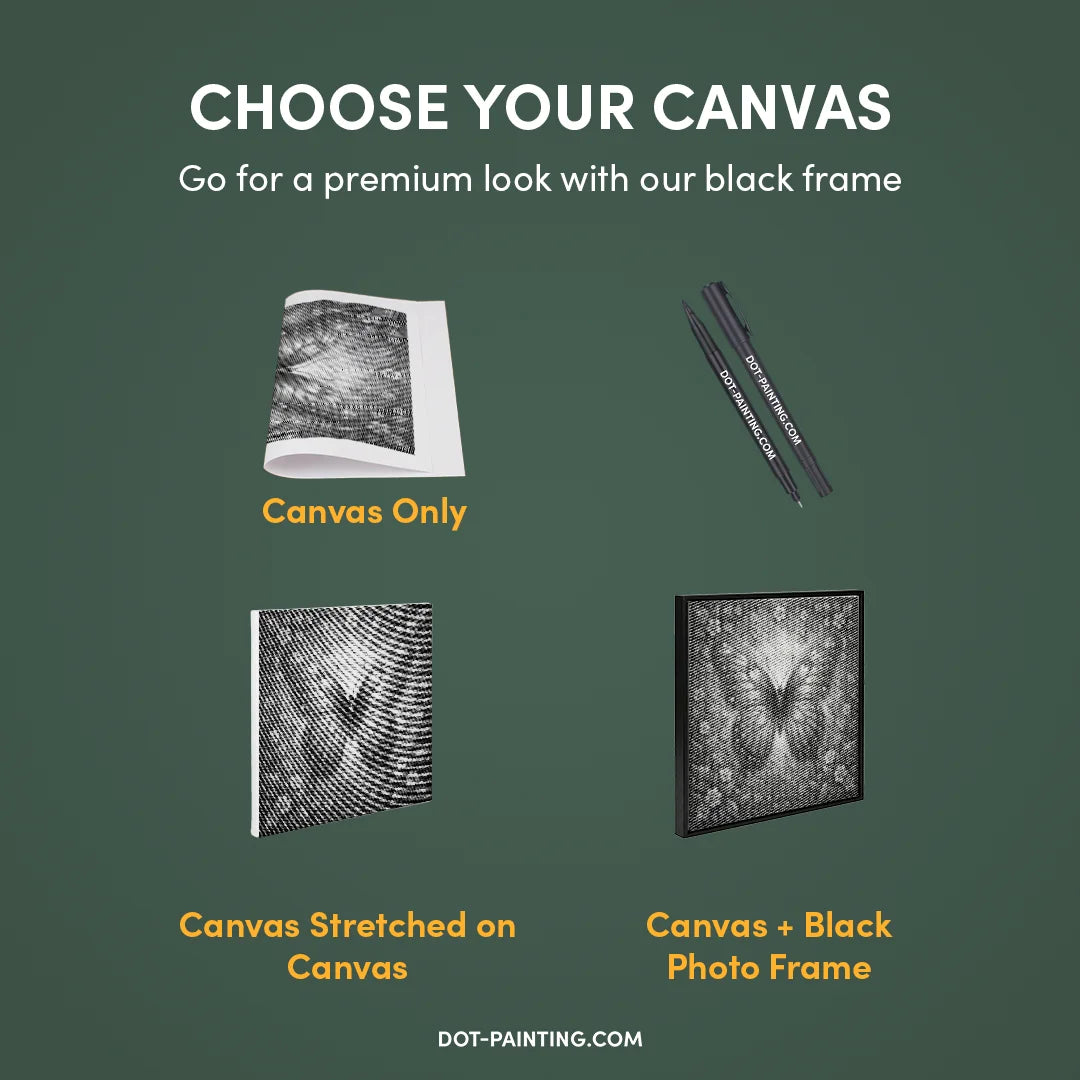 Vrouwen met een Wolf dot painting