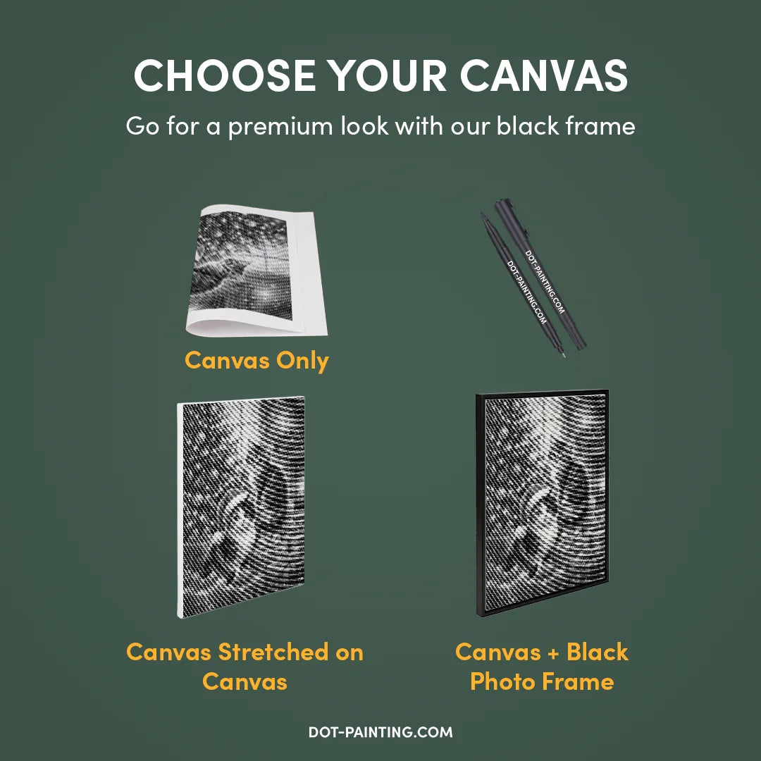 Vrouwen met een Wolf dot painting