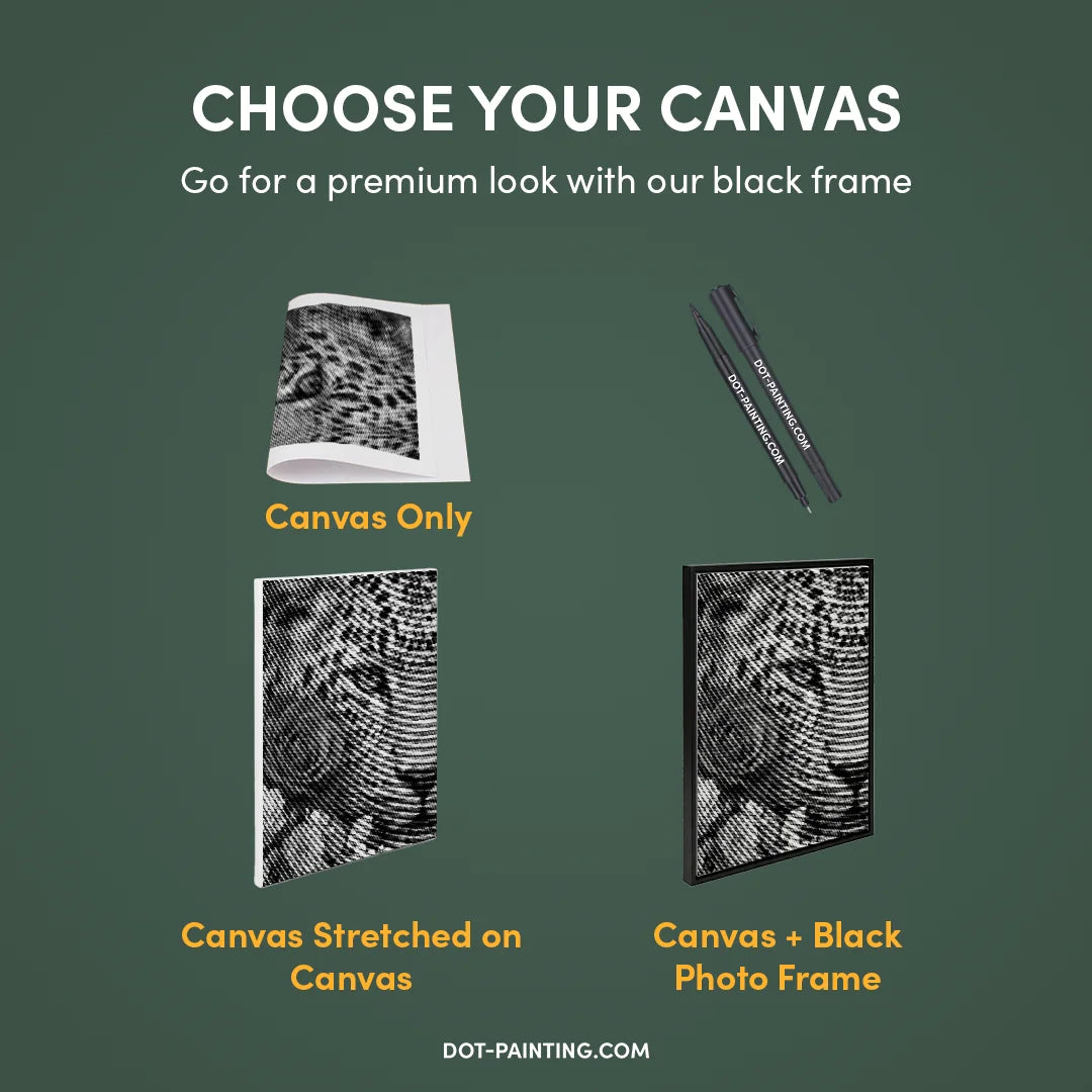 Vrouwen met een Wolf dot painting