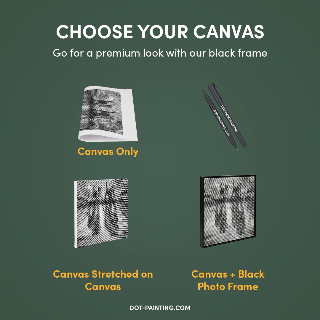 Vrouwen met een Wolf dot painting