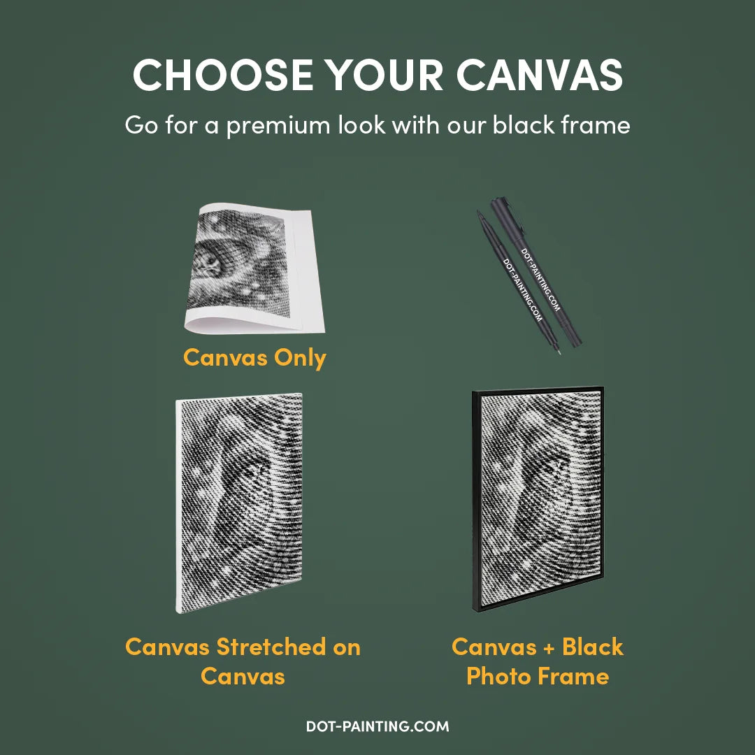 Vrouwen met een Wolf dot painting