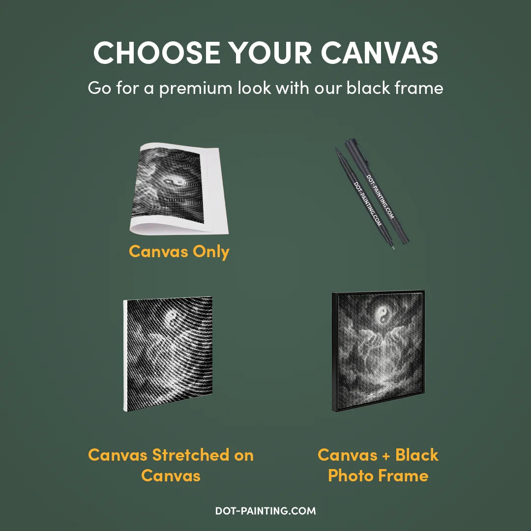 Ying-Yang-Wasserfall-Punktmalerei