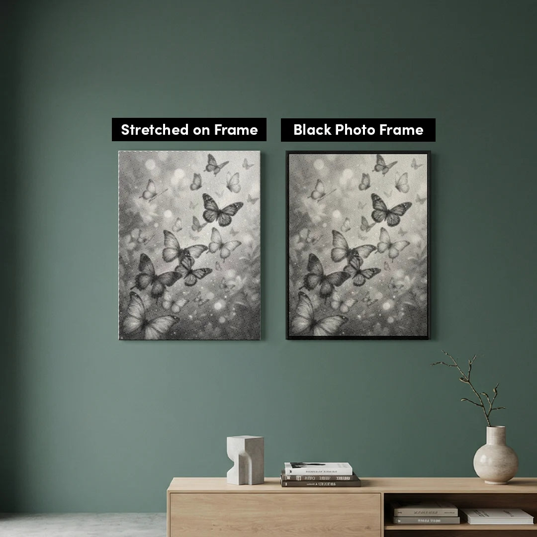 Vrouwen met een Wolf dot painting