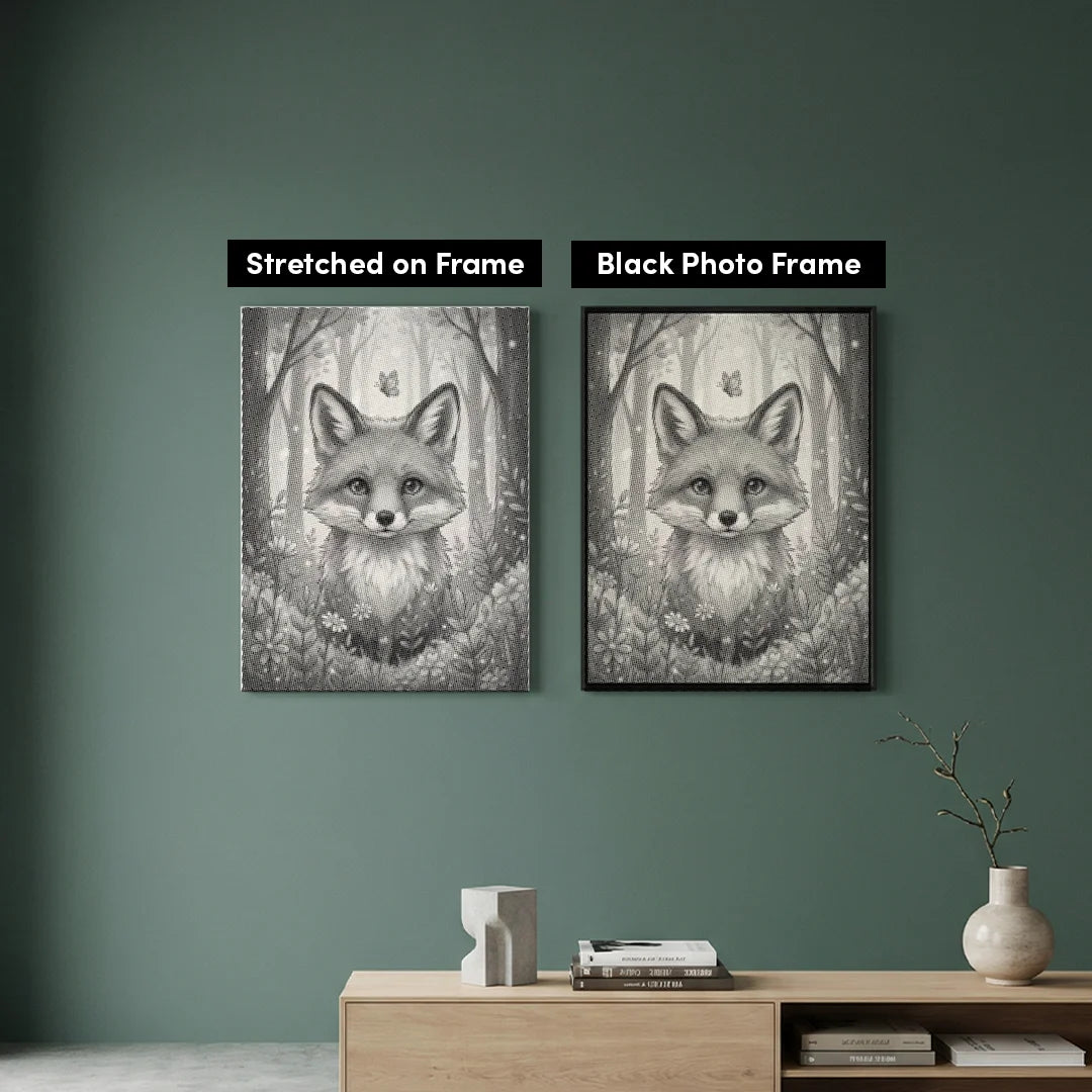 Vrouwen met een Wolf dot painting