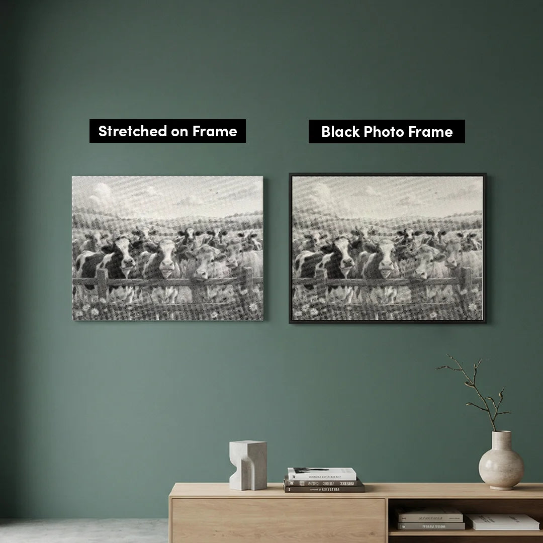 Vrouwen met een Wolf dot painting