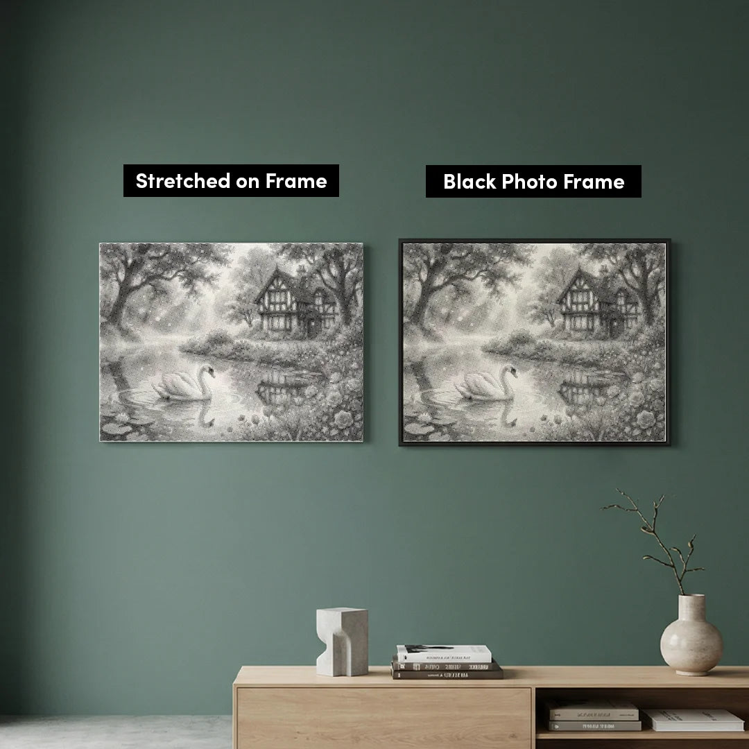 Schwanensee-Punktmalerei