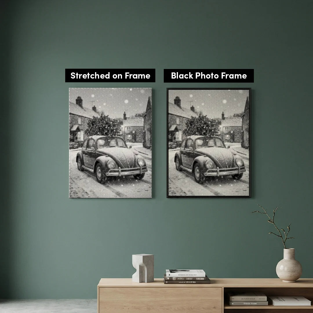 Vrouwen met een Wolf dot painting