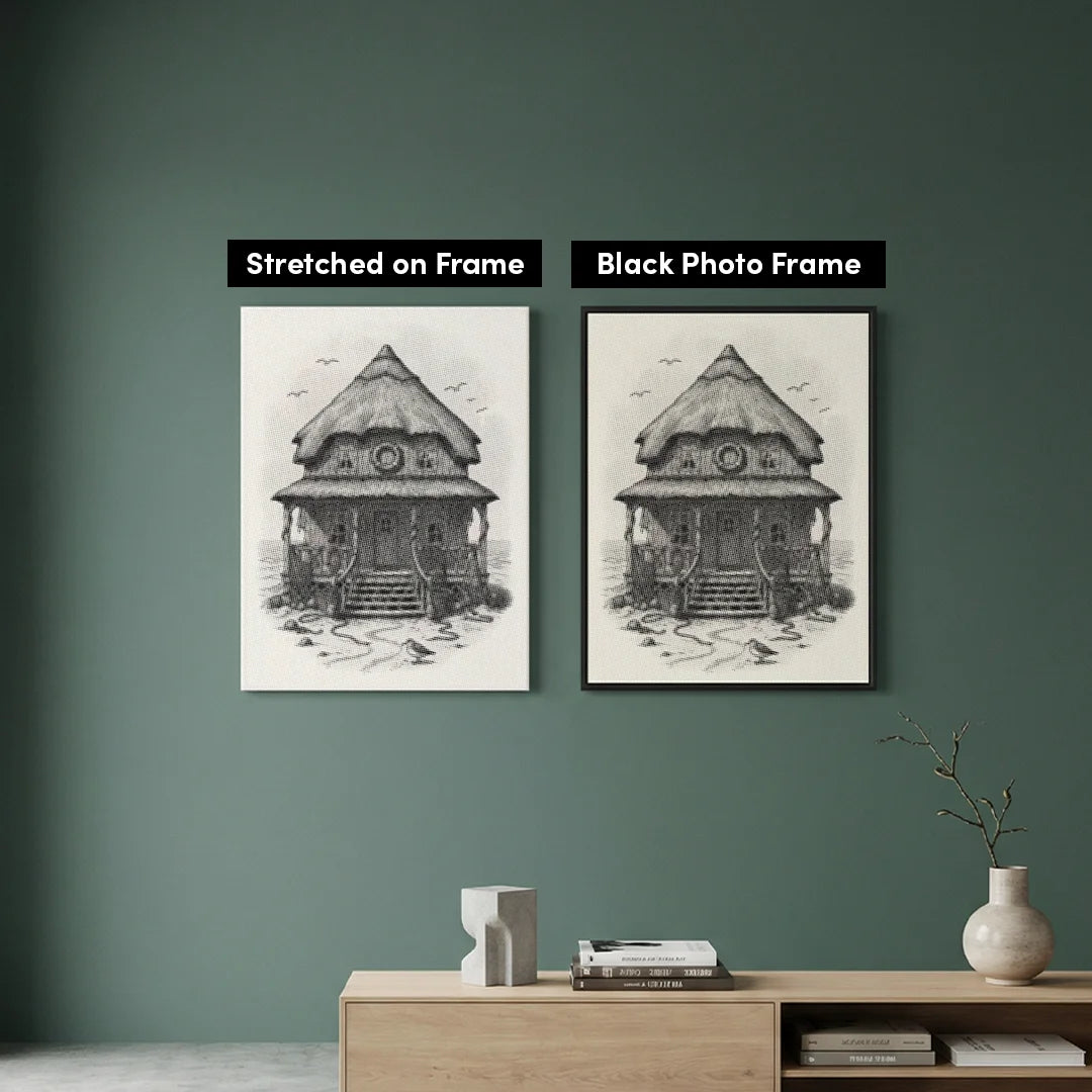 Strandhuisje Dot schilderij