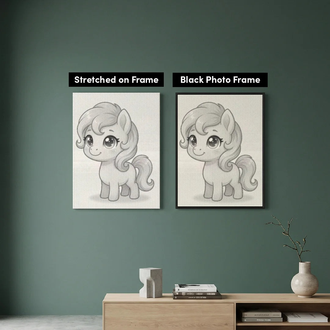 Kleines Pony-Punktgemälde