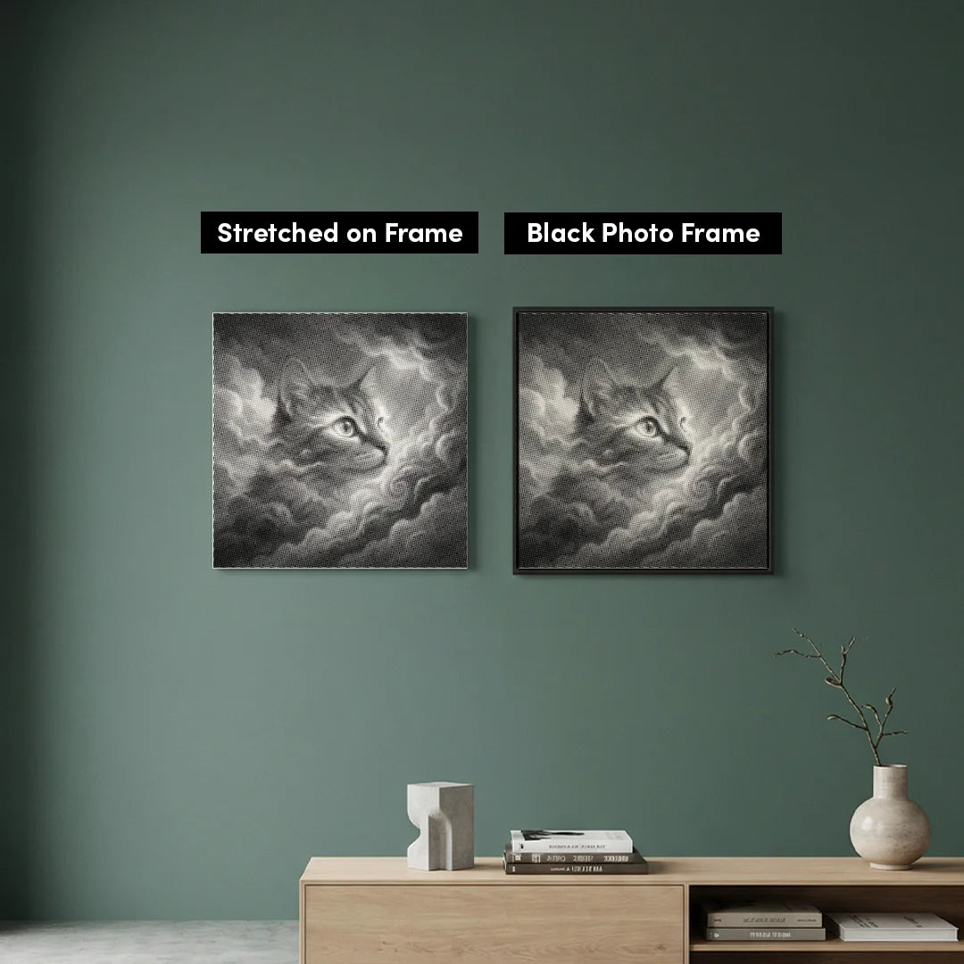 Vrouwen met een Wolf dot painting