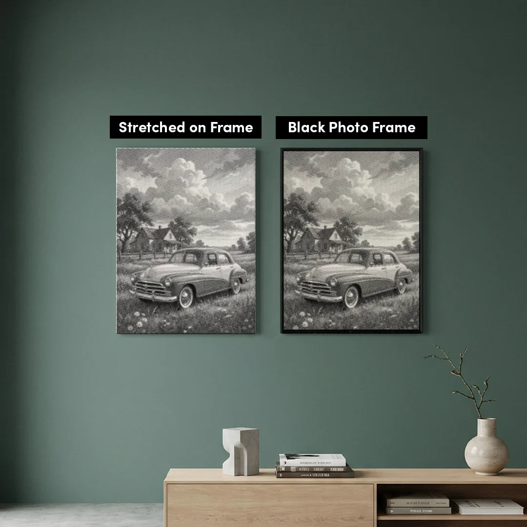 Vrouwen met een Wolf dot painting