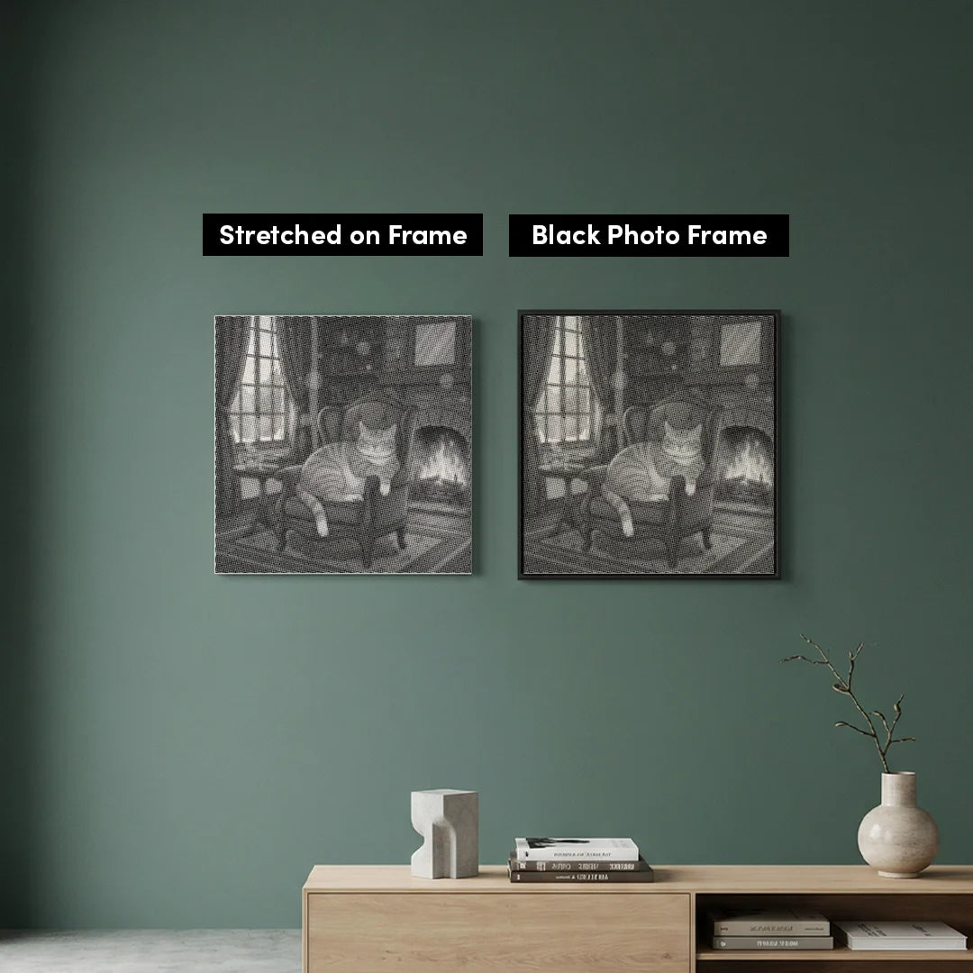 Vrouwen met een Wolf dot painting