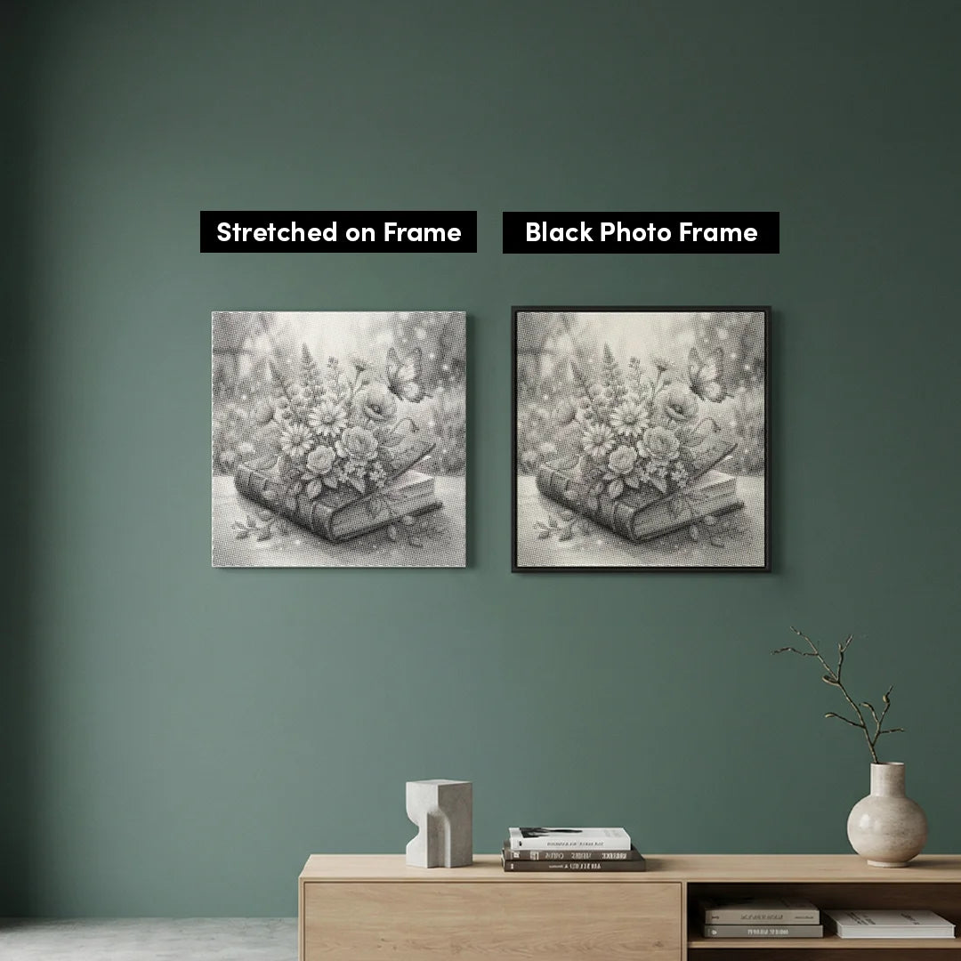 Vrouwen met een Wolf dot painting