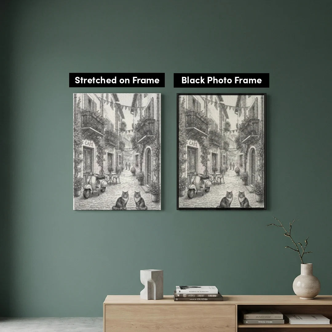 Charming Village Dot Painting