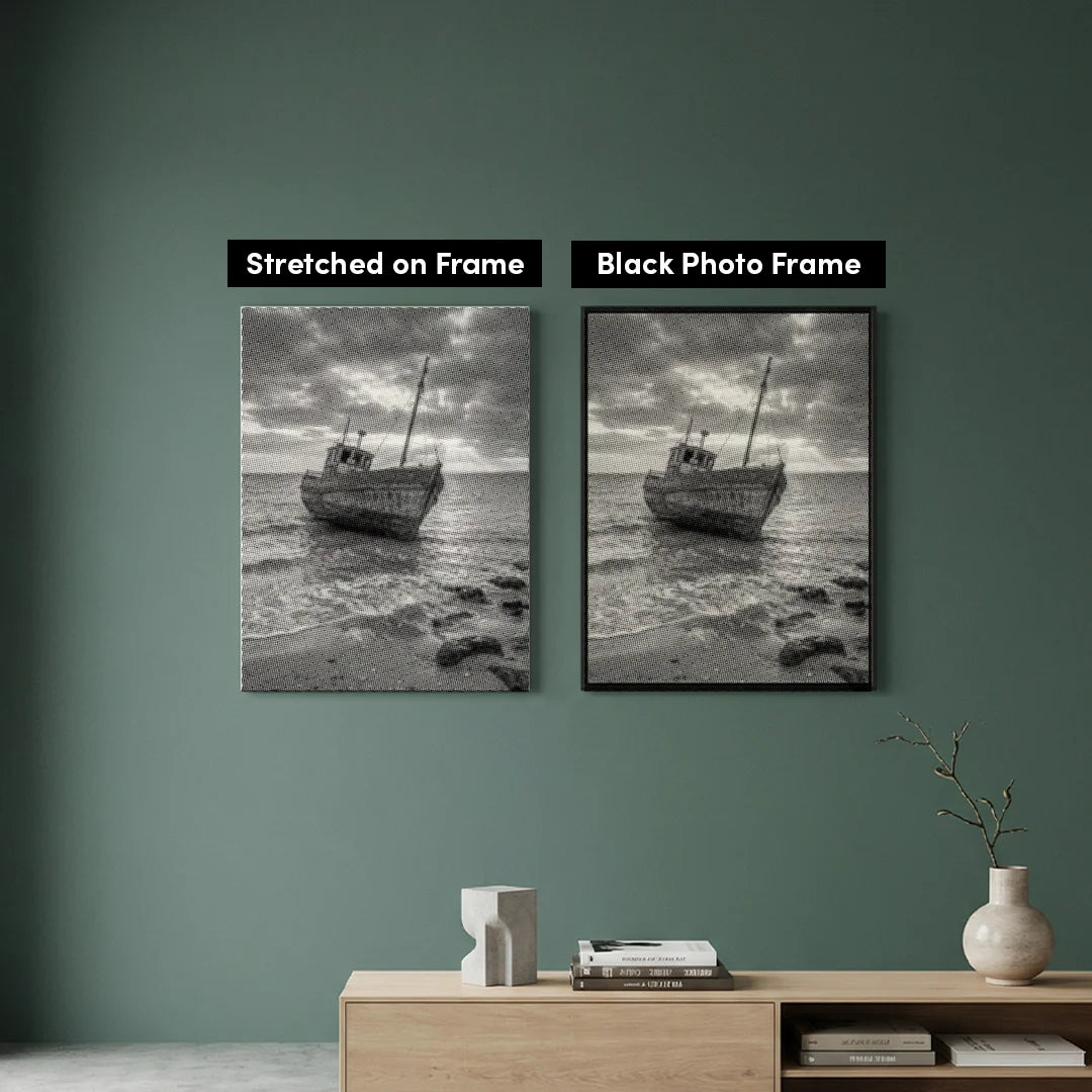 Oude boot Dot schilderij