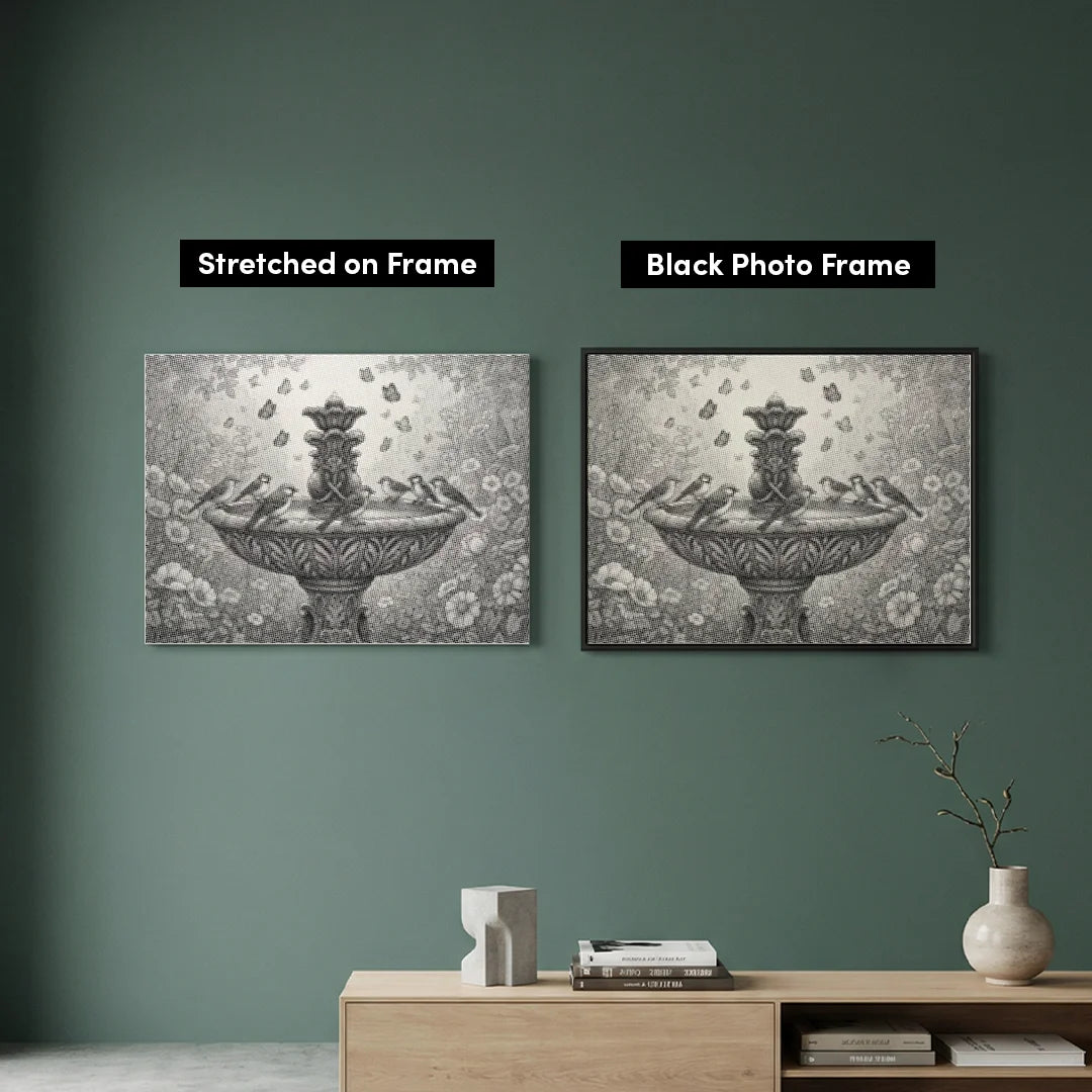 Vrouwen met een Wolf dot painting