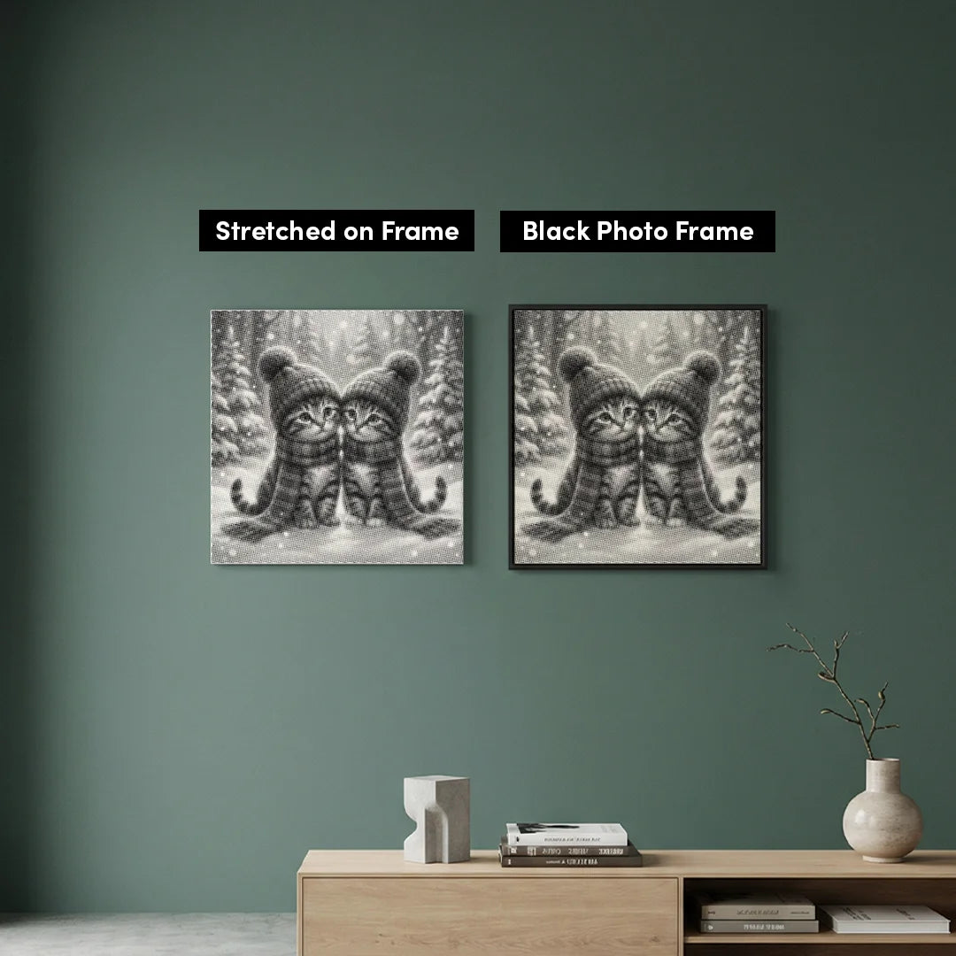 Vrouwen met een Wolf dot painting