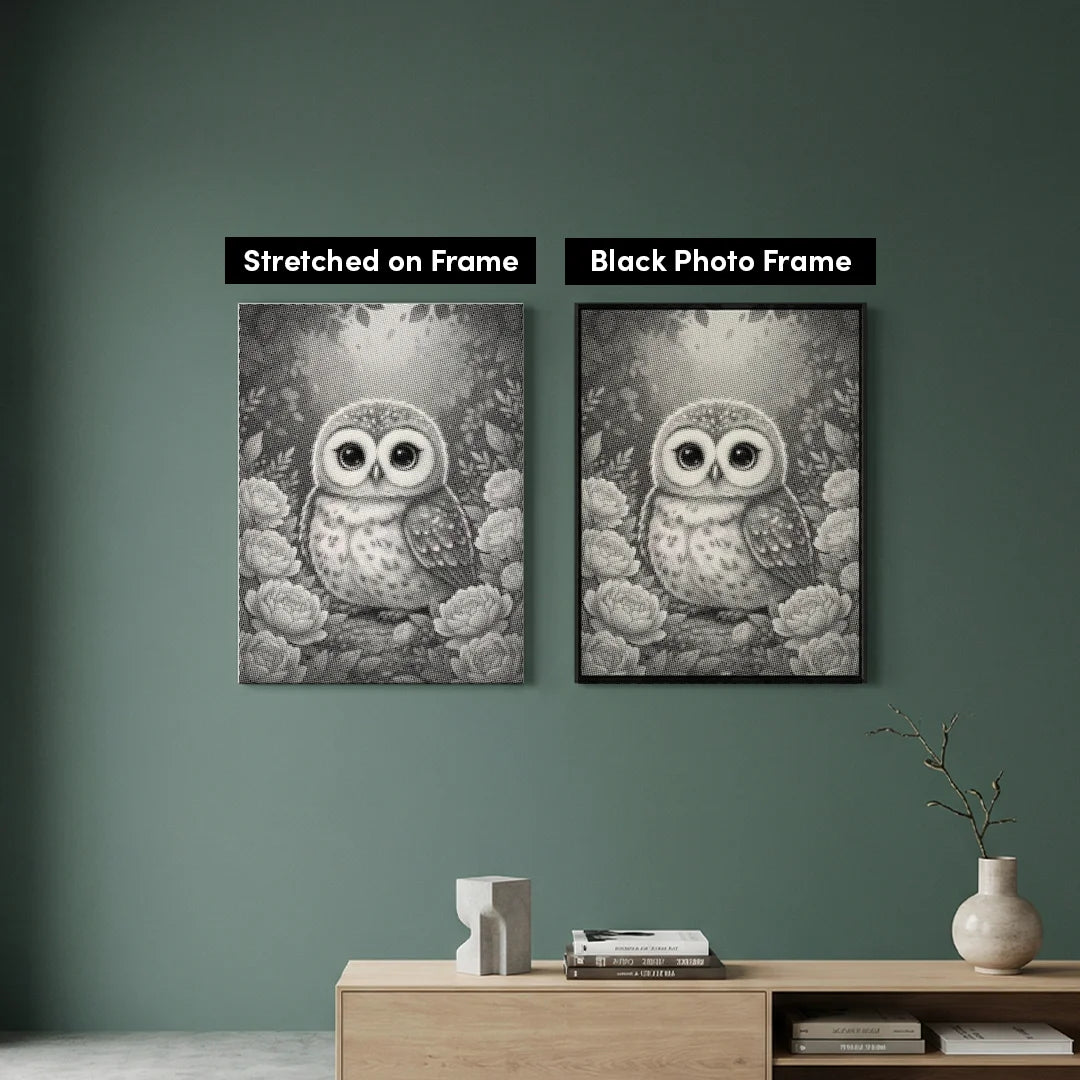 Vrouwen met een Wolf dot painting