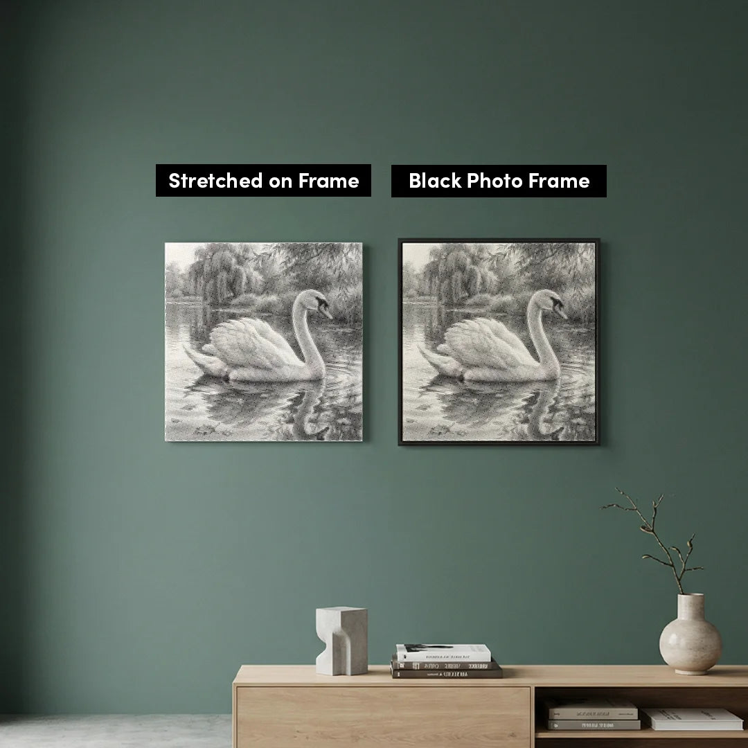 Vrouwen met een Wolf dot painting