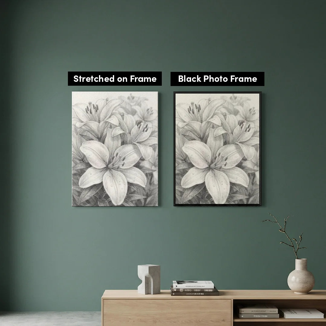 Vrouwen met een Wolf dot painting