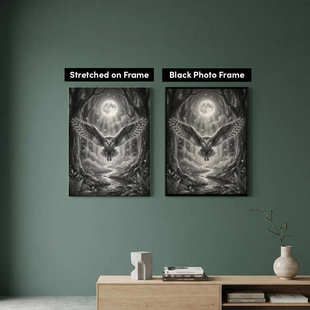 Vrouwen met een Wolf dot painting