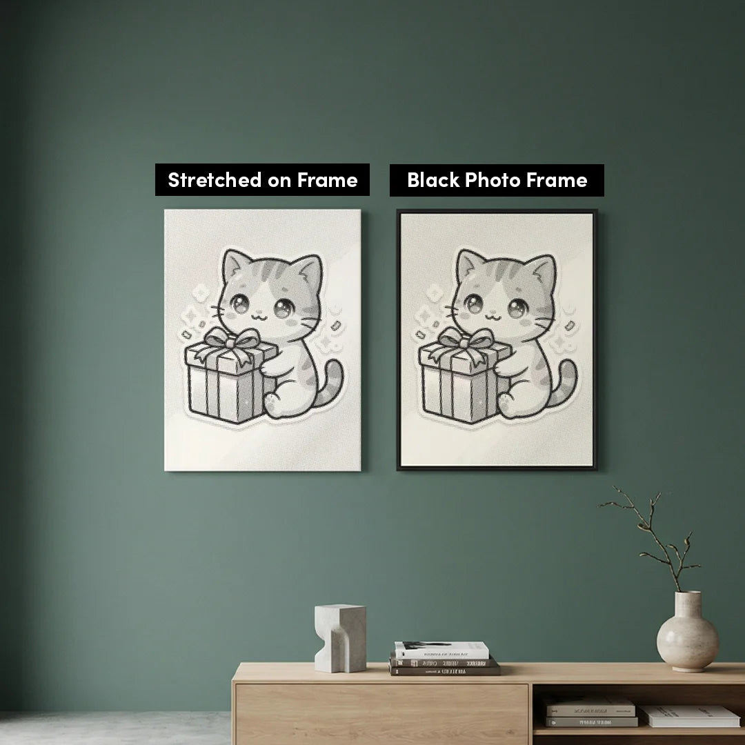 Vrouwen met een Wolf dot painting