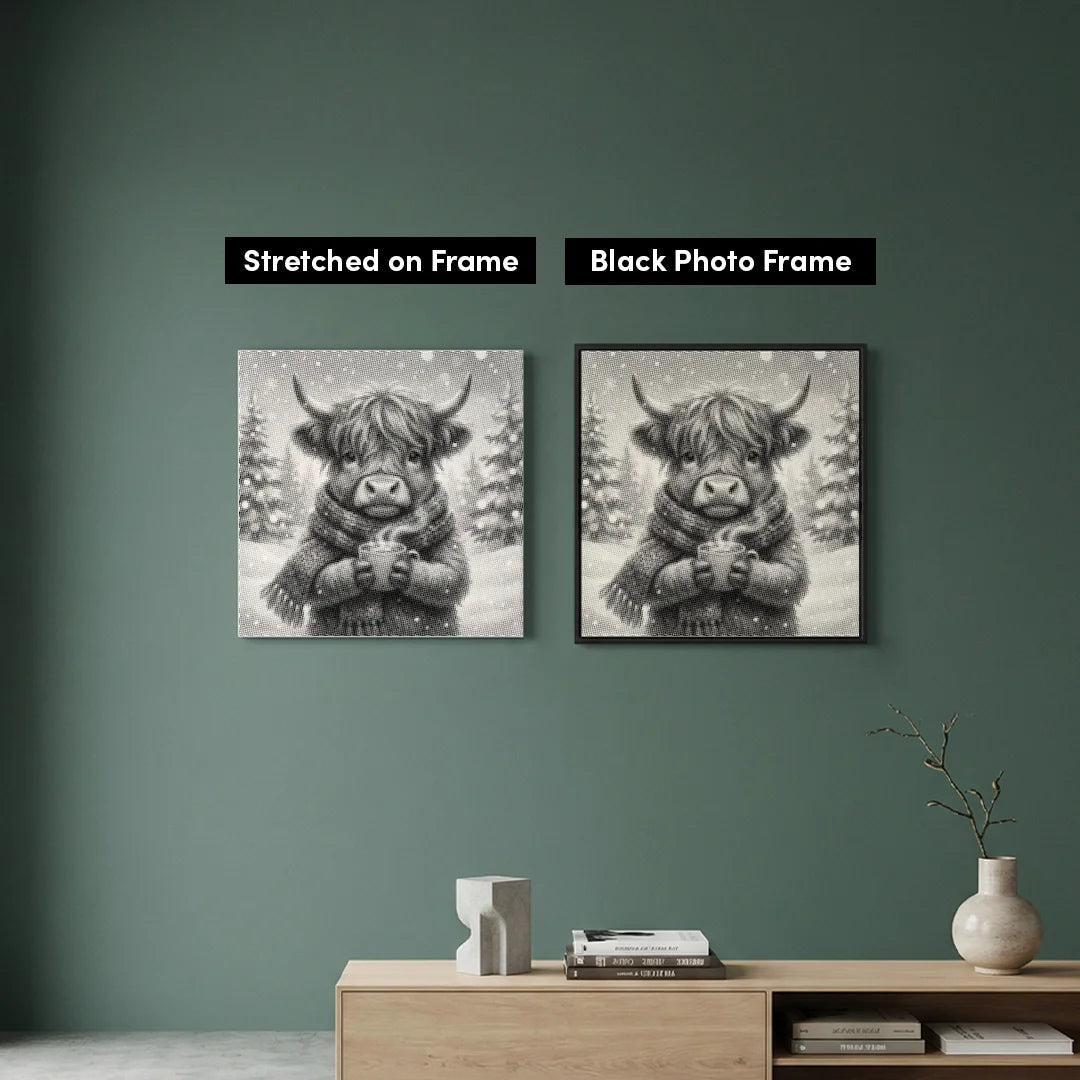 Vrouwen met een Wolf dot painting