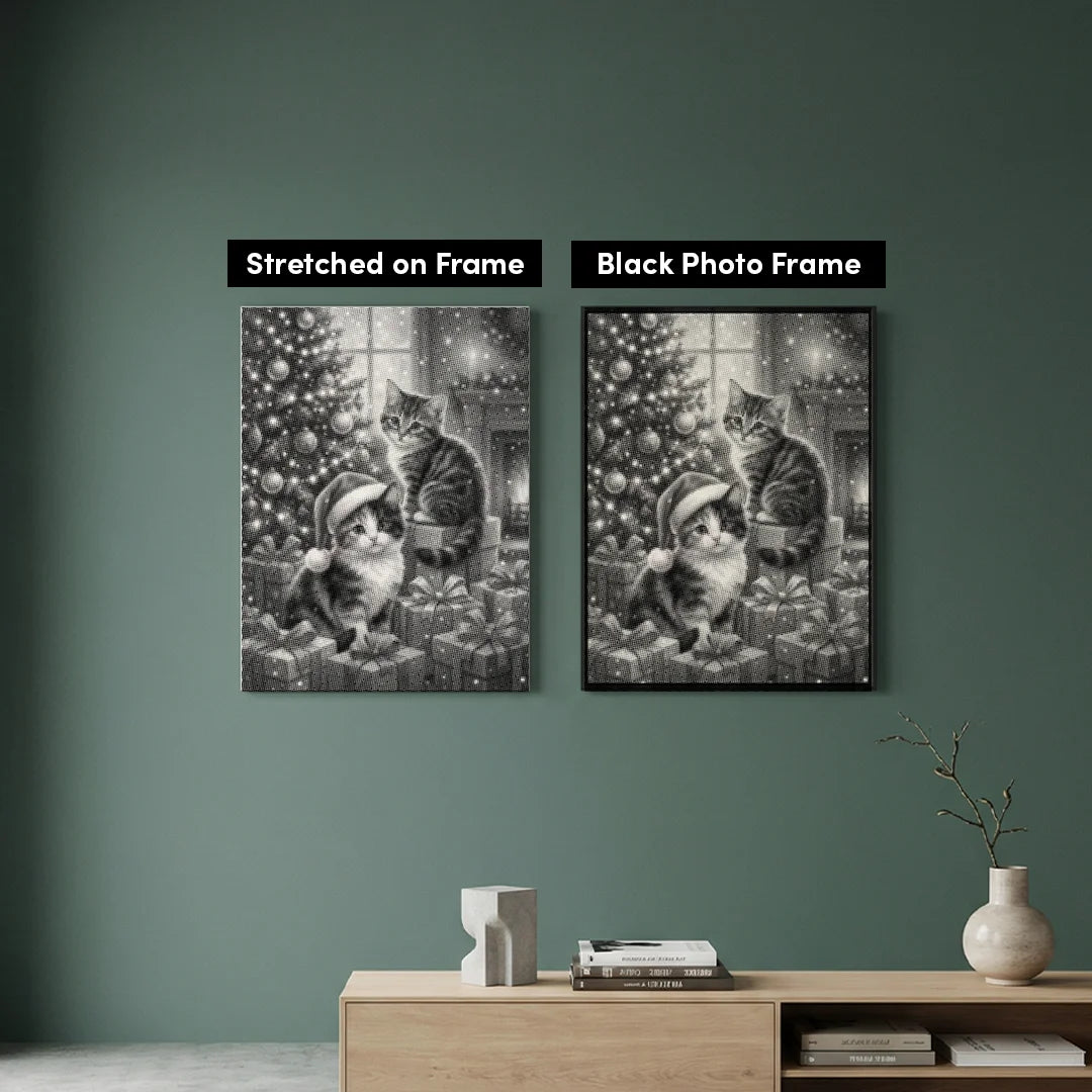 Vrouwen met een Wolf dot painting