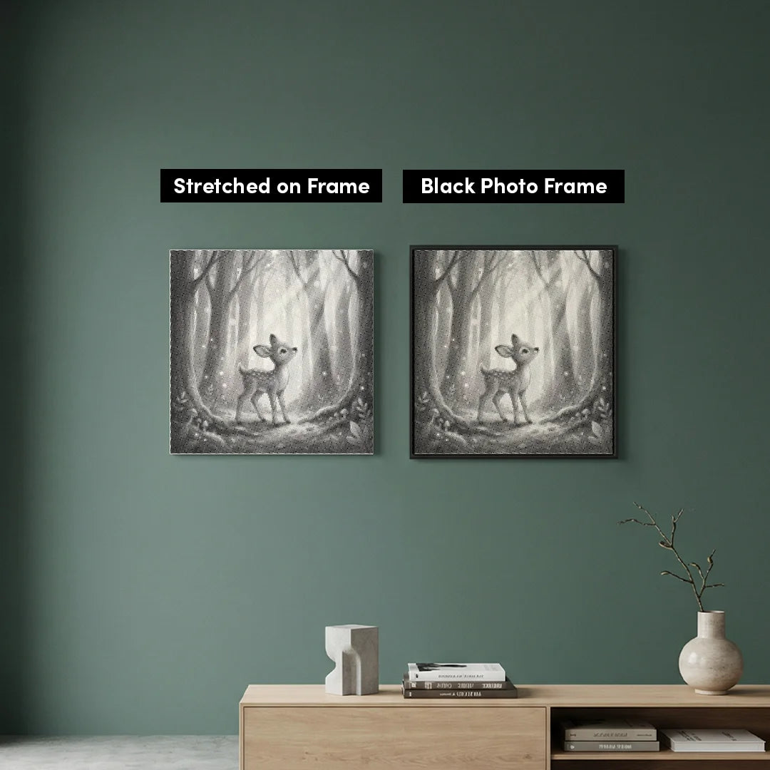 Vrouwen met een Wolf dot painting