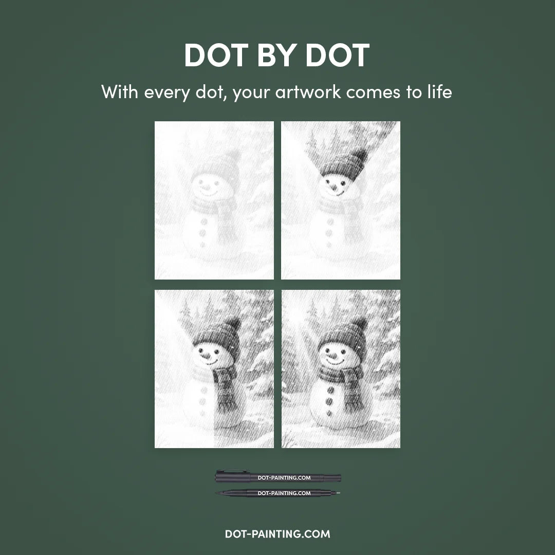 Snowman Dot Painting