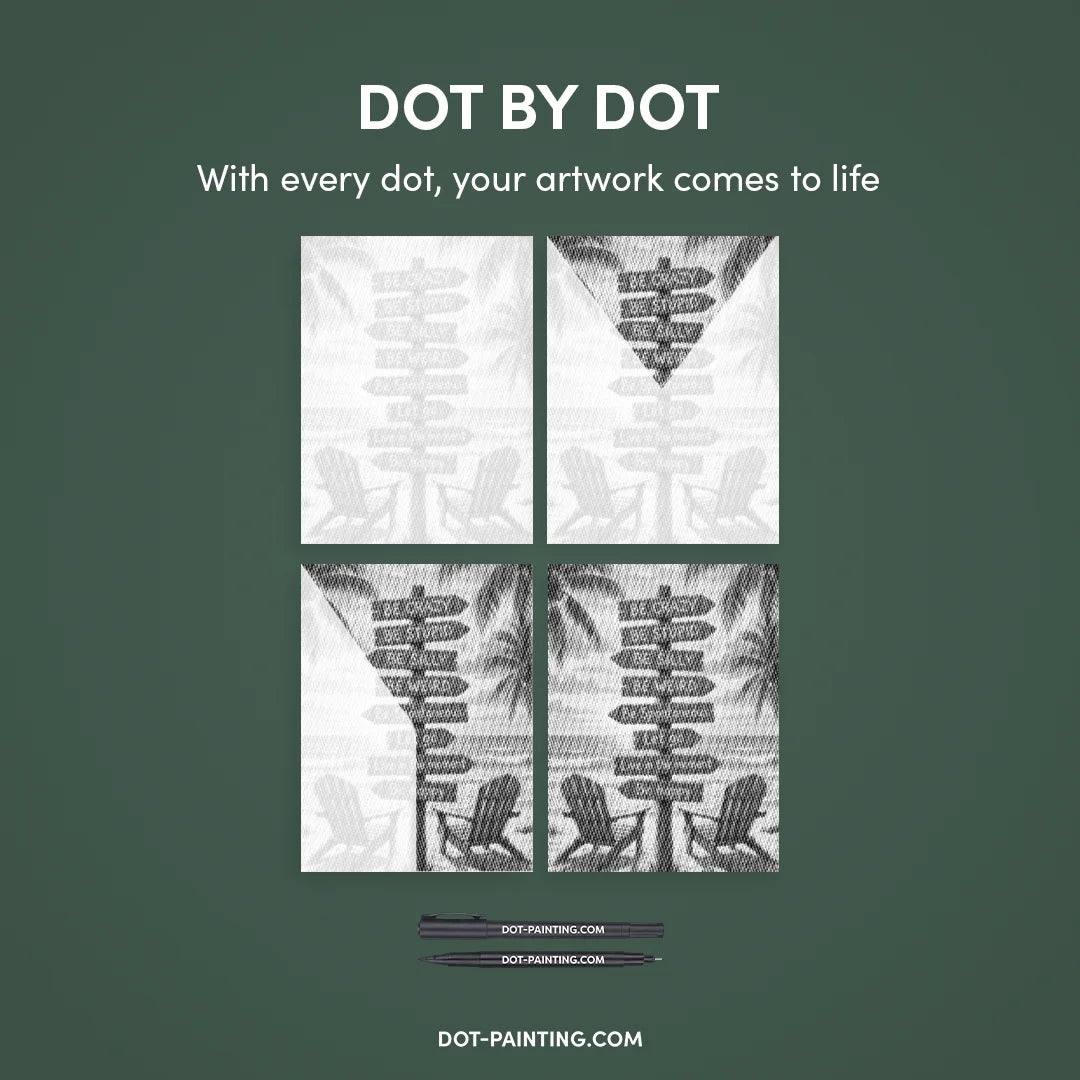 Strandschilder Punktmalerei