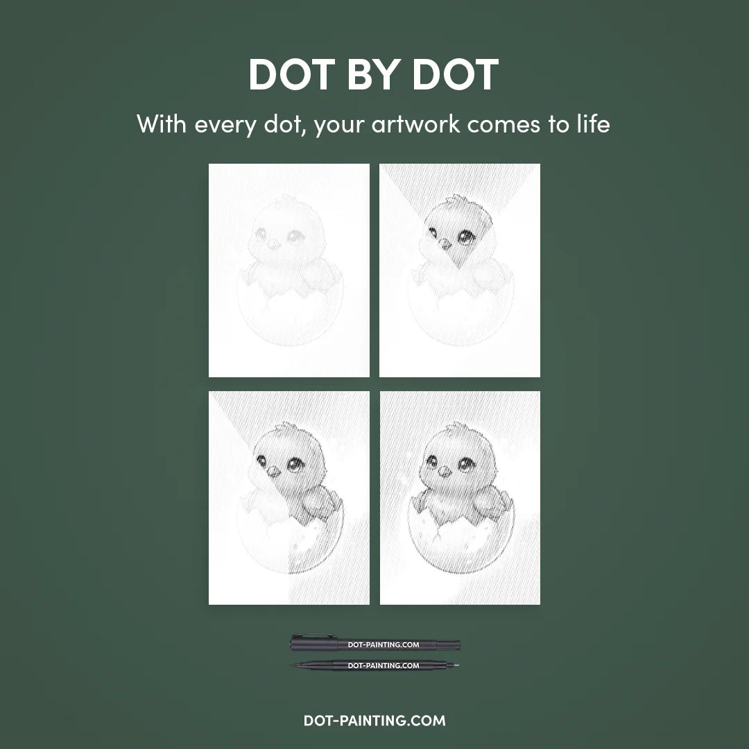 Vrouwen met een Wolf dot painting