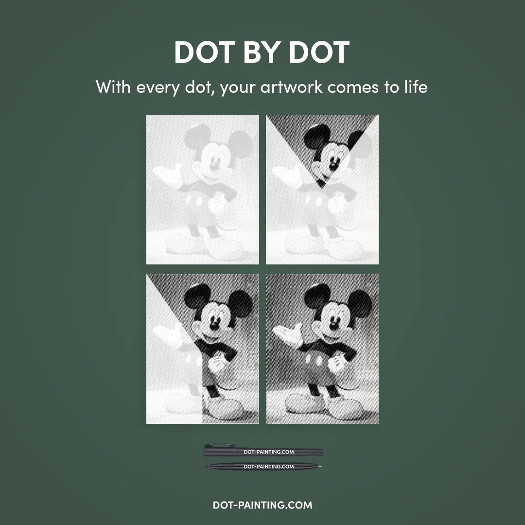 Mickey Mouse Dot Painting
