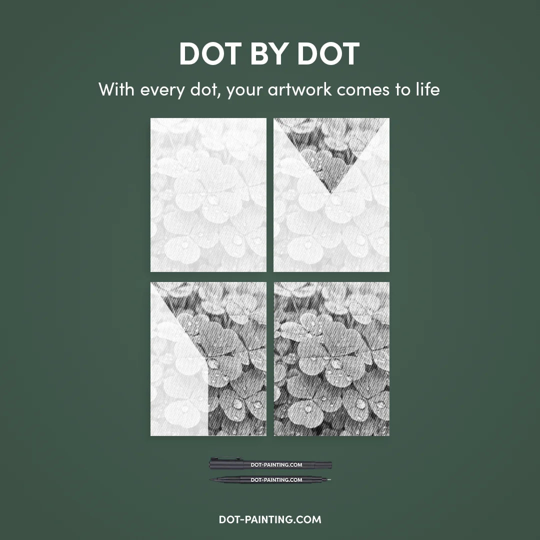 Vrouwen met een Wolf dot painting