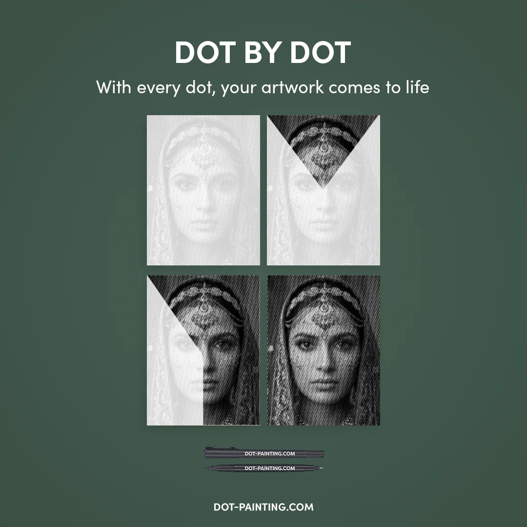 Punktmalerei der indischen Frau