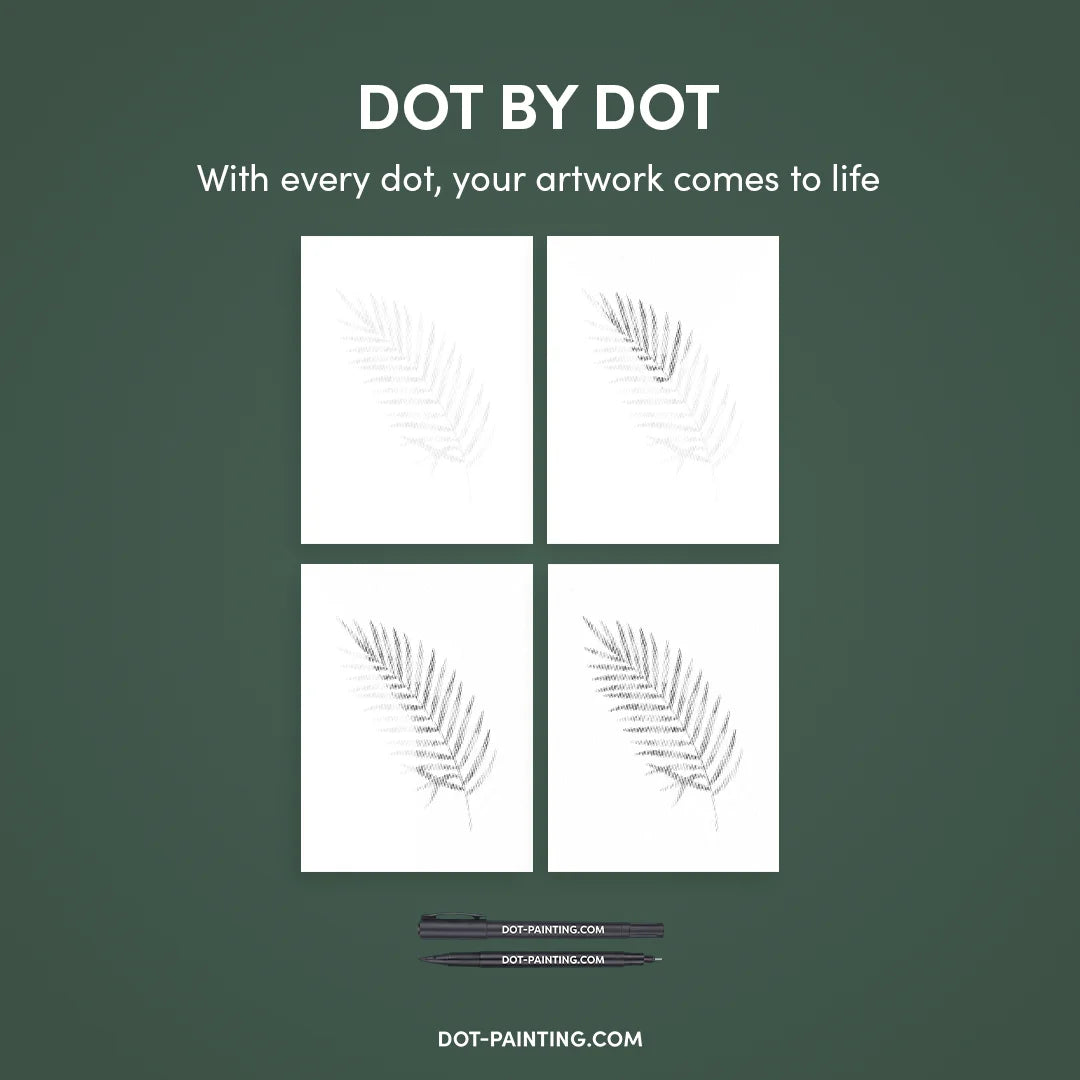 Palm Leaf Dot Painting